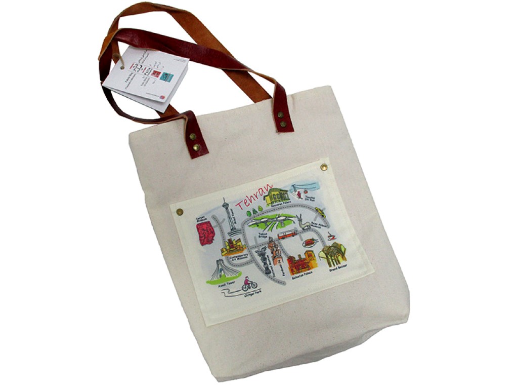 ساک دستی پارچه‌ای کوچک (نقشک تهران) - 0