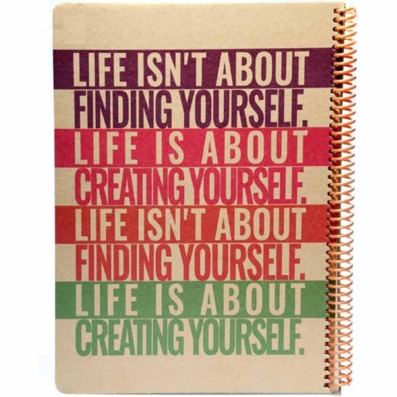 دفتر کرافت کاغذ کرم Life isnt - 0