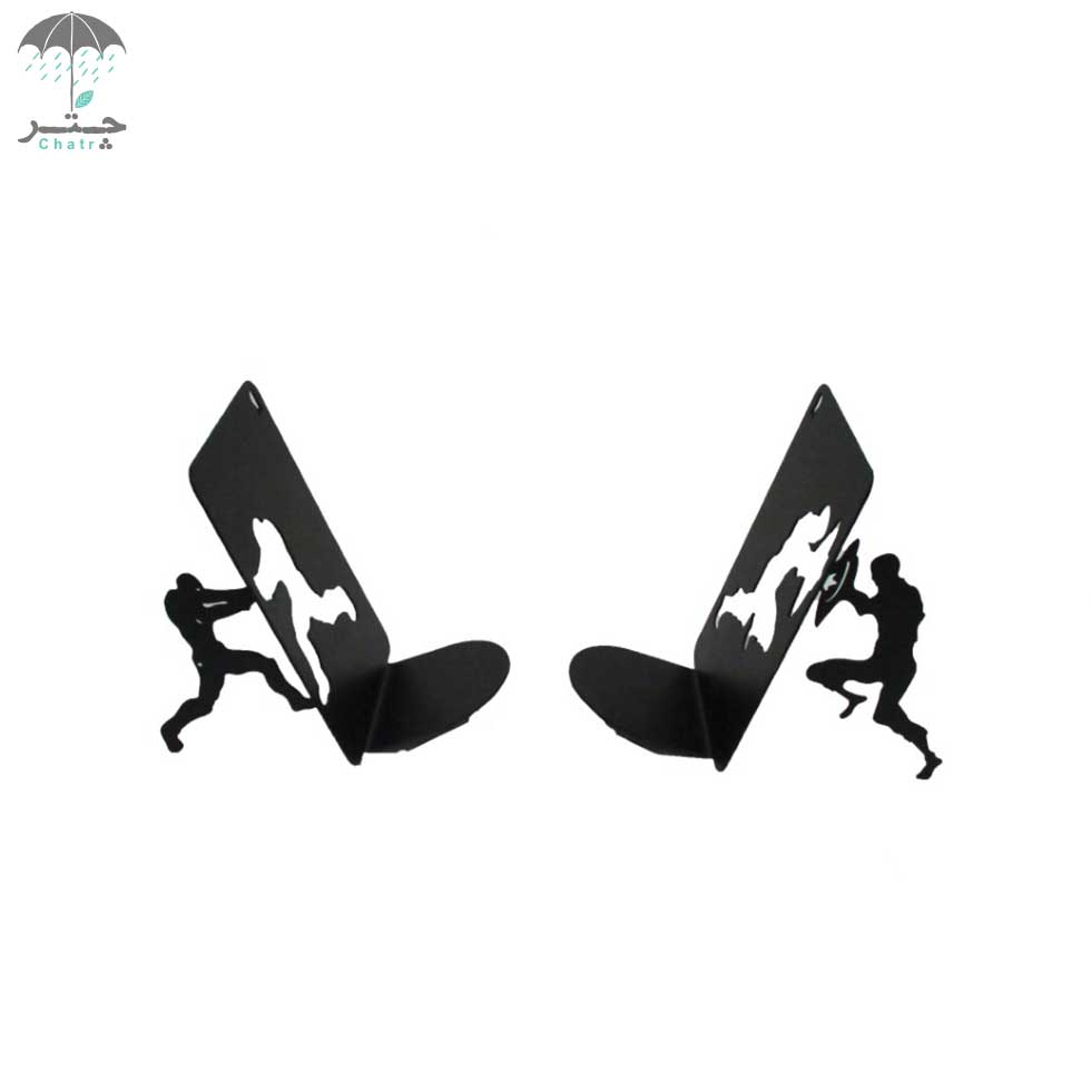 غش‌گیر و نگهدارنده کتاب فلزی 2 تکه کاپیتان و آیرون من 2 - 0