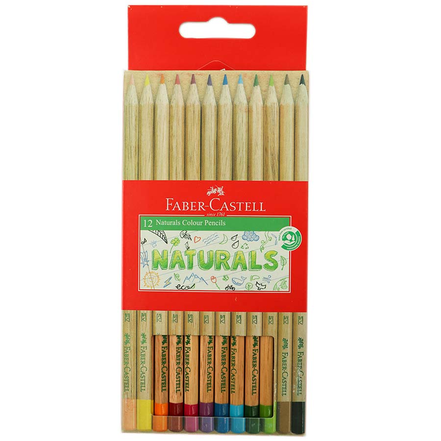 مداد رنگی 12 رنگ جعبه مقوایی نچرال - 0