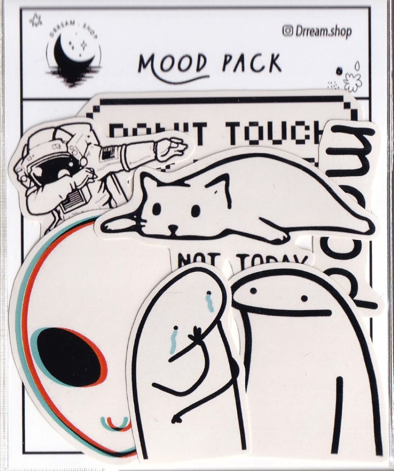 پک استیکر 7 تایی تم Mood - 0