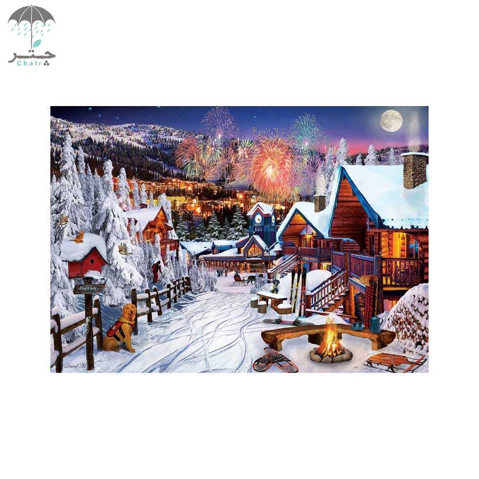 پازل آرت پازل 1000 تکه طرح winter playground کد 5183 - 1