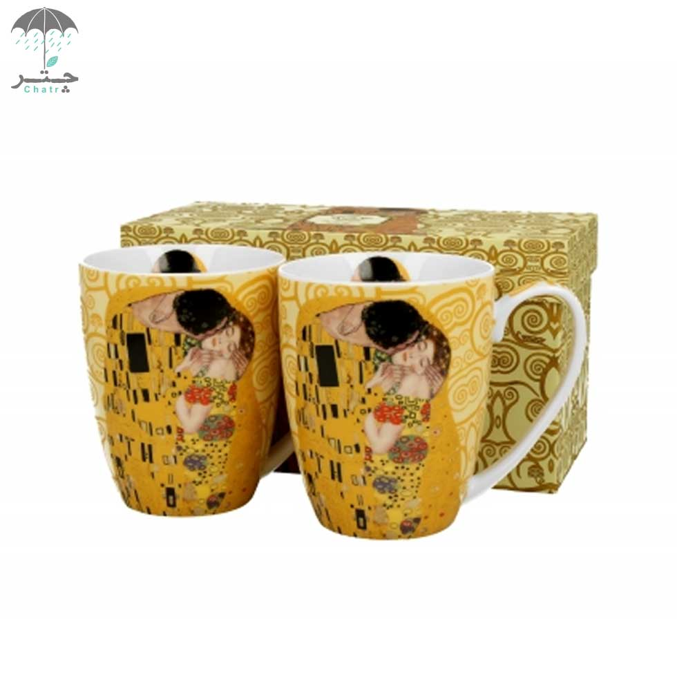 ست دوتایی ماگ سرامیکی دوو طرح کلیمت کد 3789