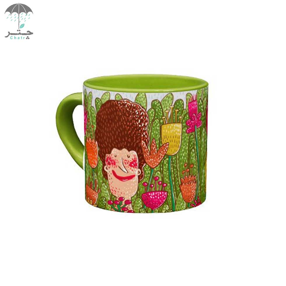 مینی ماگ سرامیکی هیدورا داخل رنگی طرح Im a happy person - 0