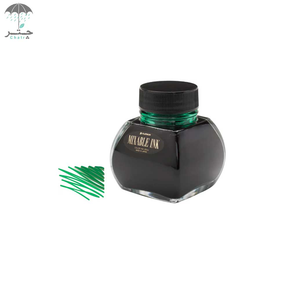 جوهر خودنویس پلاتینوم مدل mixable ink رنگ سبز چمنی 60 میل