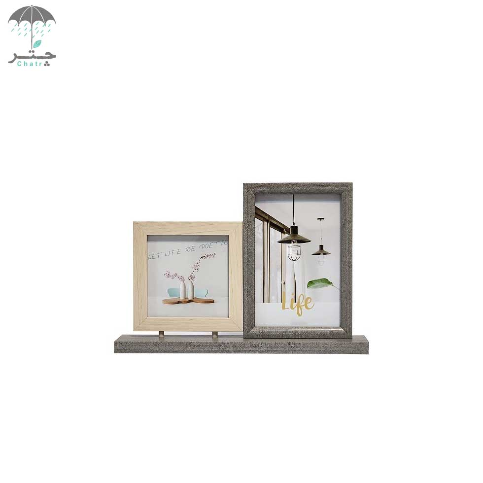 قاب عکس چوبی مستطیل دوتکه (10 در 10) و (15 در 10) HW303 - 0
