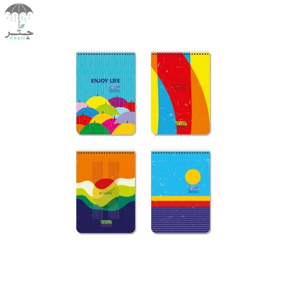 دفتر بولت ژورنال لنتو رنگی سایز A6 - 0