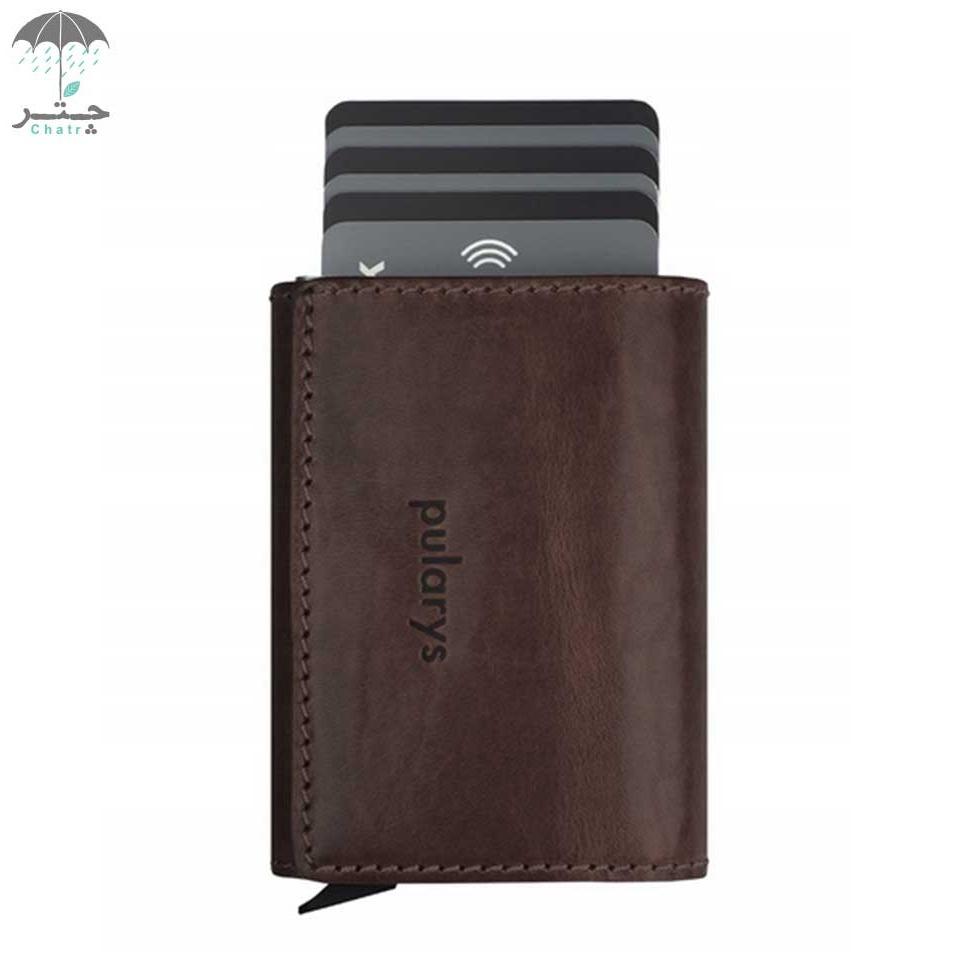 جاکارتی چرم نمد Pularys مدل BOSTO wallet رنگ قهوه‌ای کد 169314102
