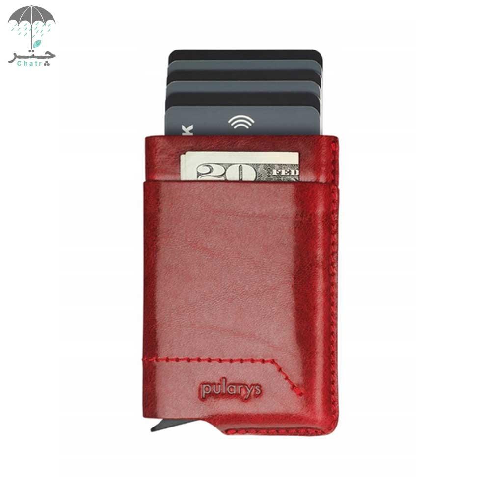 جاکارتی چرم نومد Pularys مدل GOBI wallet رنگ قرمز کد 172414111