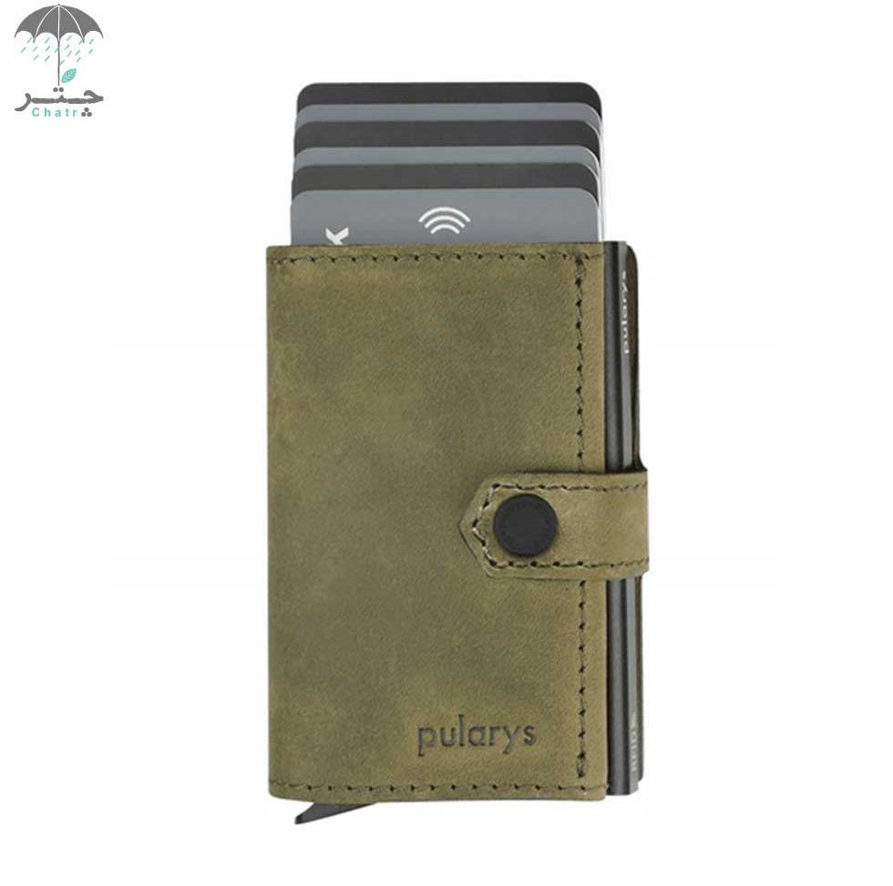 جاکارتی چرم هانتر Pularys مدل HIKER wallet رنگ سبز زیتونی کد 211128444