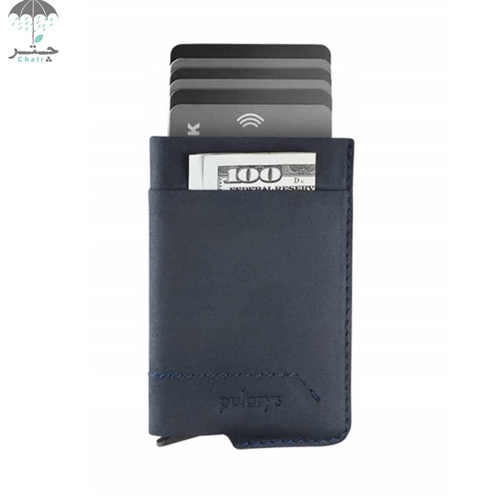 جاکارتی چرم هانتر Pularys مدل GOBI wallet رنگ سرمه‌ای کد 172428404
