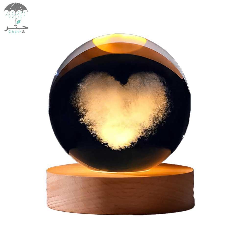 گوی لیزری گرد کوچک طرح قلب ابری
