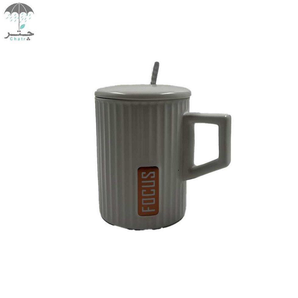 ماگ طرح focus رنگ سفید کد 135