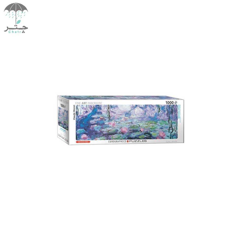 پازل یوروگرافیکس 1000 تکه پانورامیک طرح Waterlilies کد 60104366 - 0