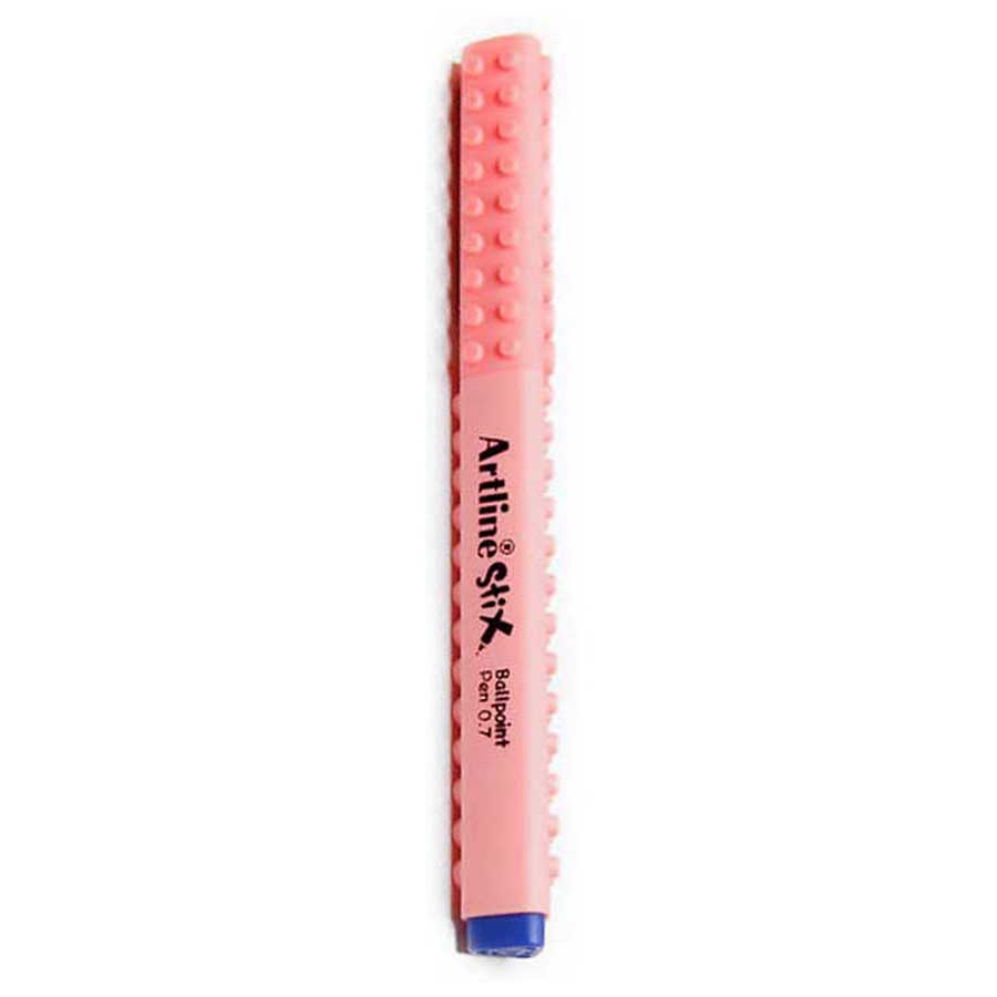 خودکار بدنه صورتی نوک آبی (stix8070) - 0
