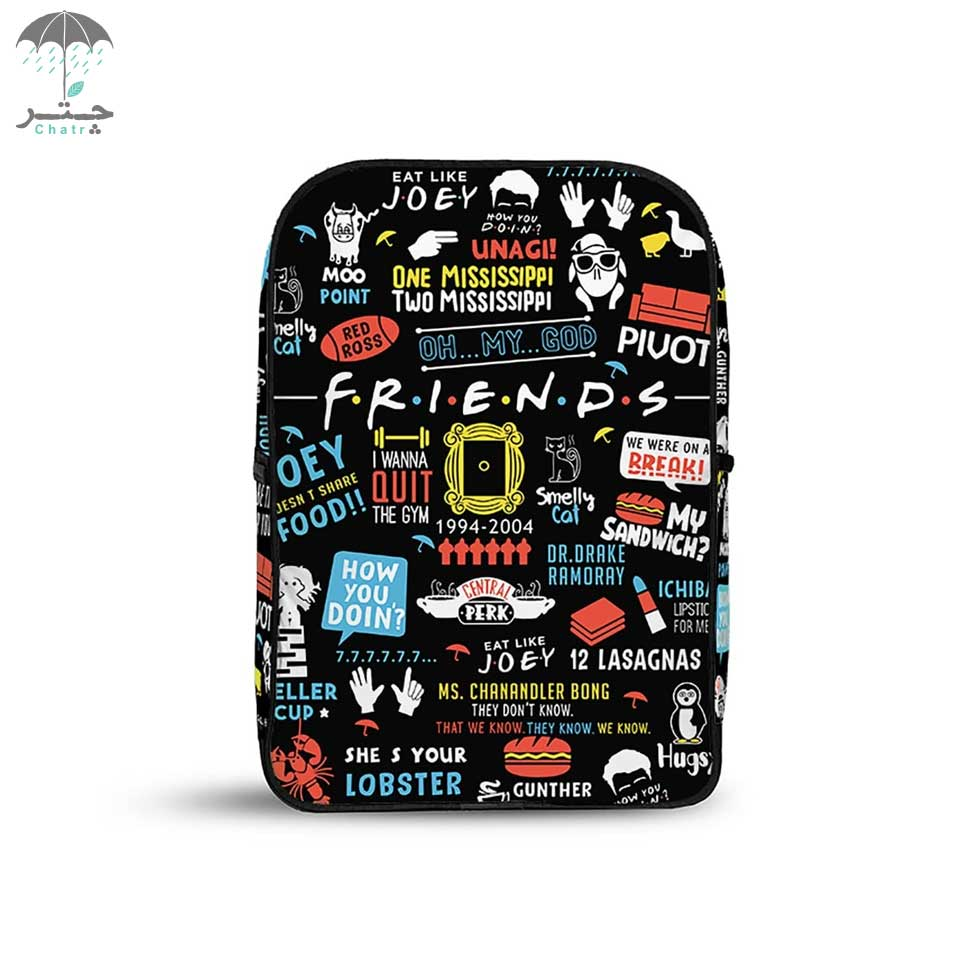 کوله‌پشتی مخمل هارنا طرح فرندز (Friends)