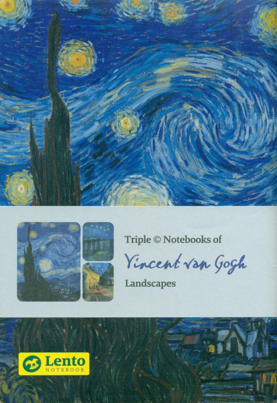 پک 3 عددی دفتر خط‌دار لنتو طرح ونگوگ (Van gogh) - 0