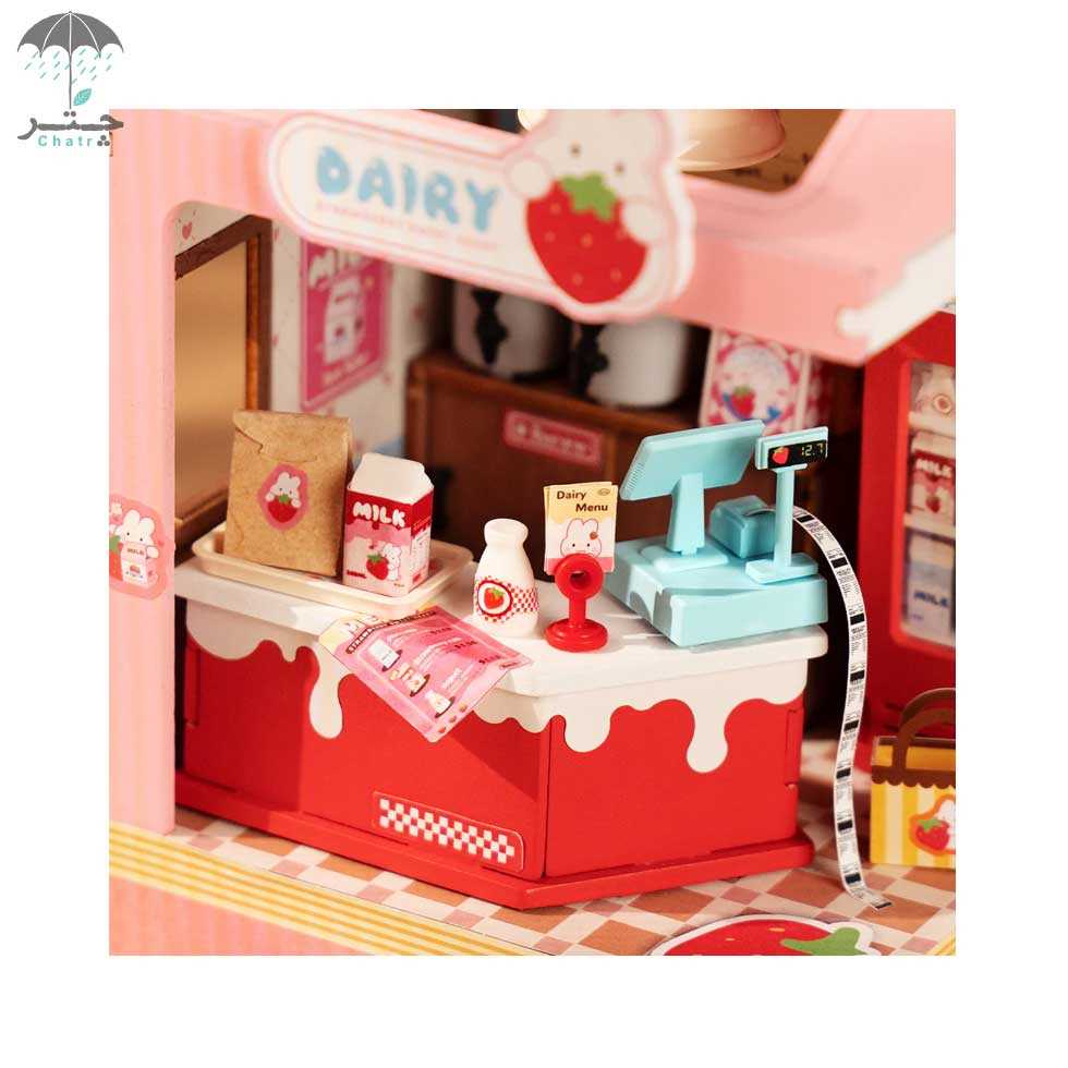 خانه مینیاتوری روبوتایم طرح Strawberry Milk Box کد DS034 - 1