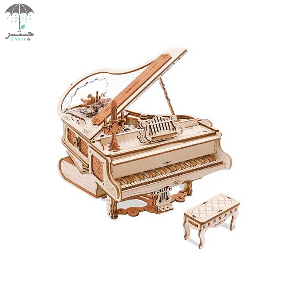 پازل 3 بعدی موزیک باکس روبوتایم طرح Magic Piano کد AMK81