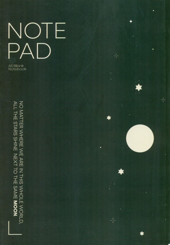 دفتر بدون خط همین مدل moon طرح ماه کد 790 - 0