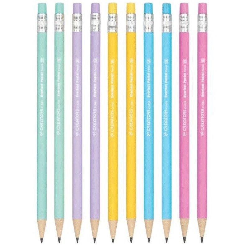 مداد مشکی اتودی سی‌کلاس مدل Evelast pastel (بسته 10 عددی)