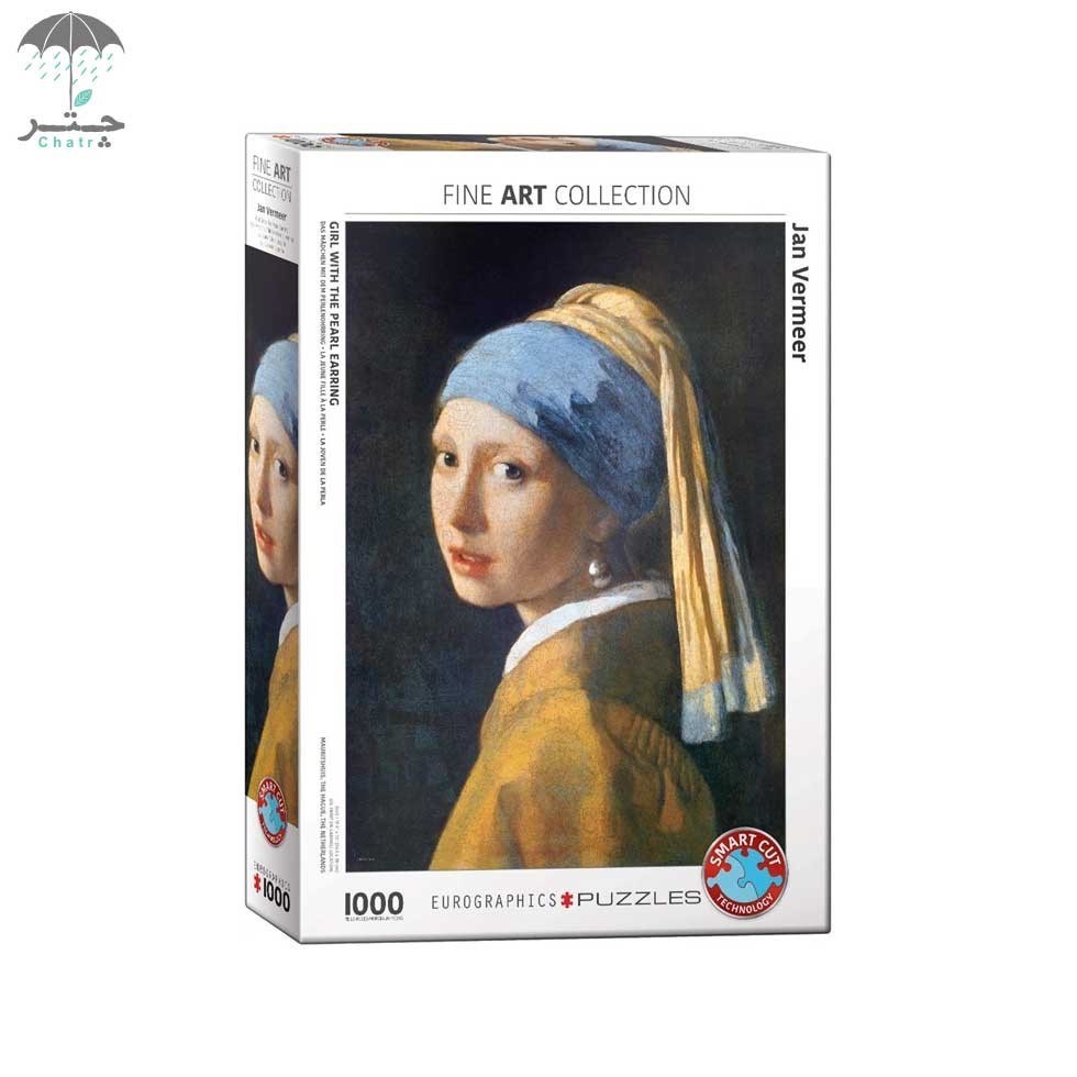 تصویر  پازل یوروگرافیکس 1000 تکه طرح Girl with the Pearl Earring کد 60005158