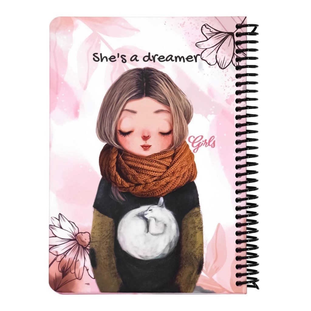 تصویر  دفتر A5 دختران Shes a dreamer 5039