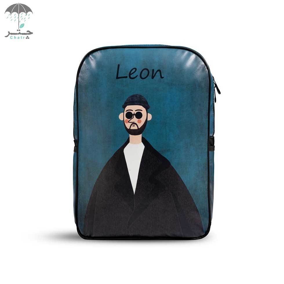 تصویر  کوله‌پشتی چرم هارنا طرح لئون (leon)