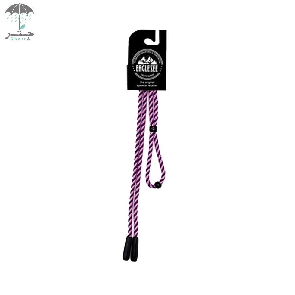 تصویر  بند عینک ایگل‌سی مدل کرد خطی صورتی بنفش (line cord pink or purple)