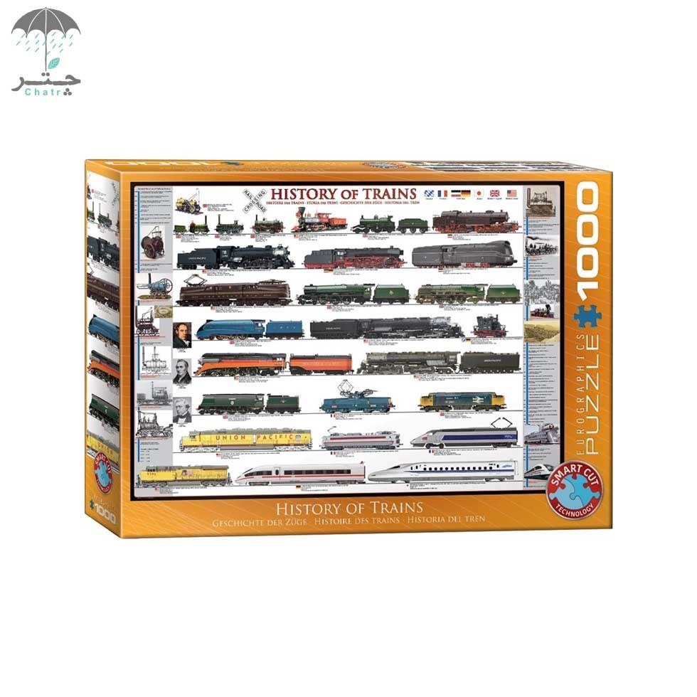 تصویر  پازل یوروگرافیکس 1000 تکه طرح History of trains کد 60000251