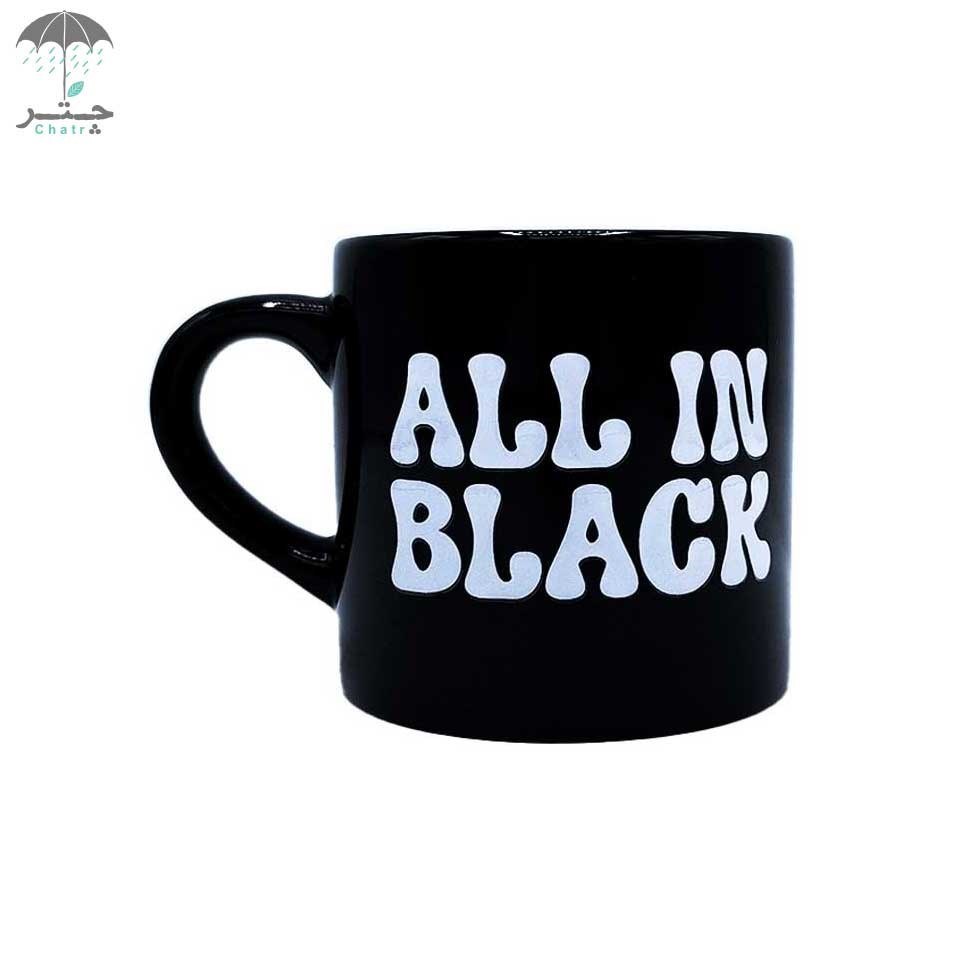 تصویر  بلک مینی ماگ سرامیکی هیدورا طرح All in black