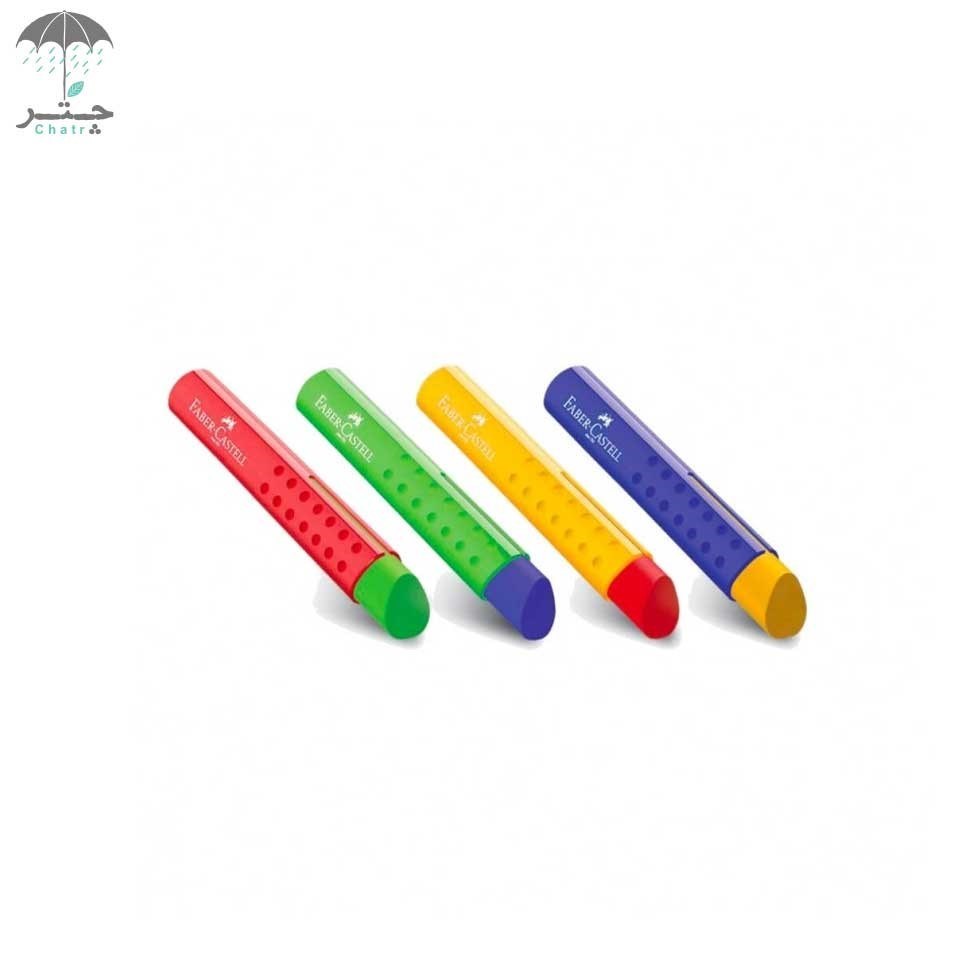 تصویر  پاک‌کن فابر کاستل مدادی سه‌گوش 4 رنگ (کد 182334)