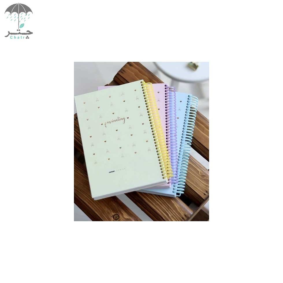 تصویر  دفتر خط‌دار برگ سری کیوت پاستلی