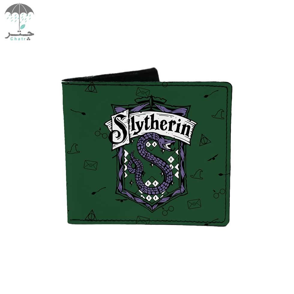 تصویر  کیف پول هارنا طرح اسلیترین (Slytherin)
